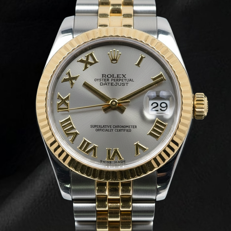 Montre Rolex Datejust 36 mm en or jaune et acier