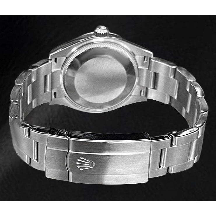 Montre Rolex Oyster Perpetual 31 en acier inoxydable lumineuse rouge