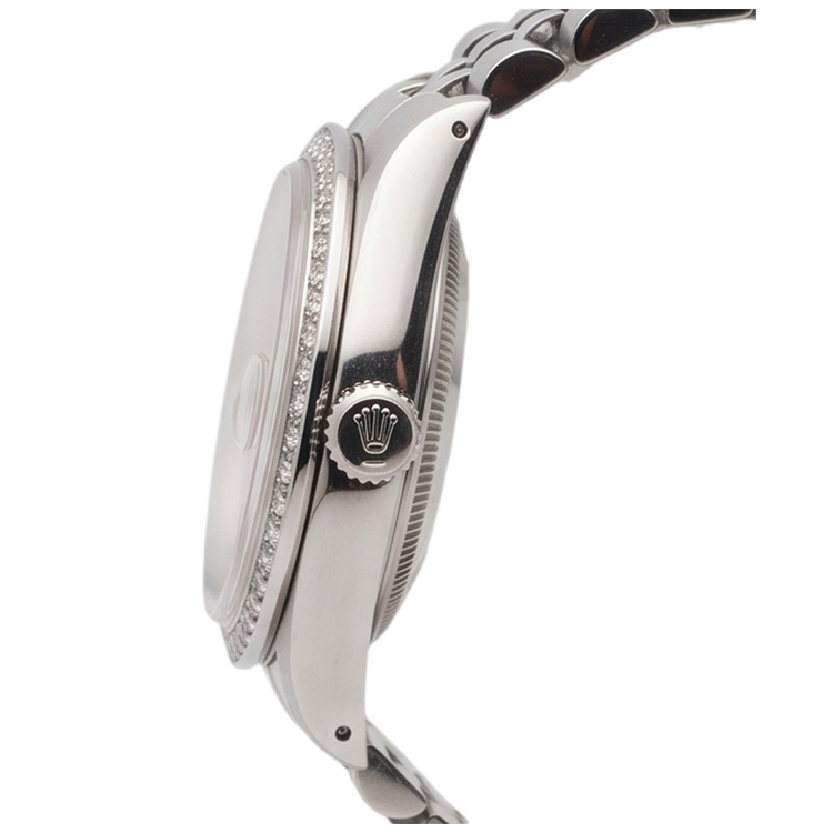 Montre Rolex à cadran fleur rose acier inoxydable jubilé diamant Rolex Datejust réglage rapide