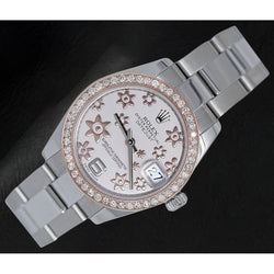 Montre pour femme Rolex Date-just 31 mm en acier inoxydable