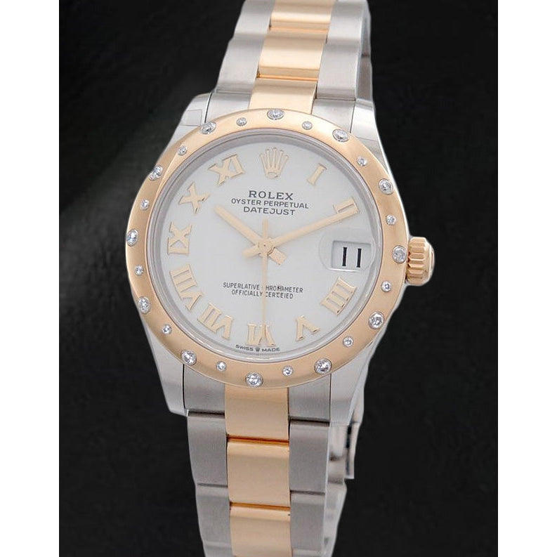 Montre pour femme Rolex Oyster Perpetual Datejust 31 mm en acier or jaune