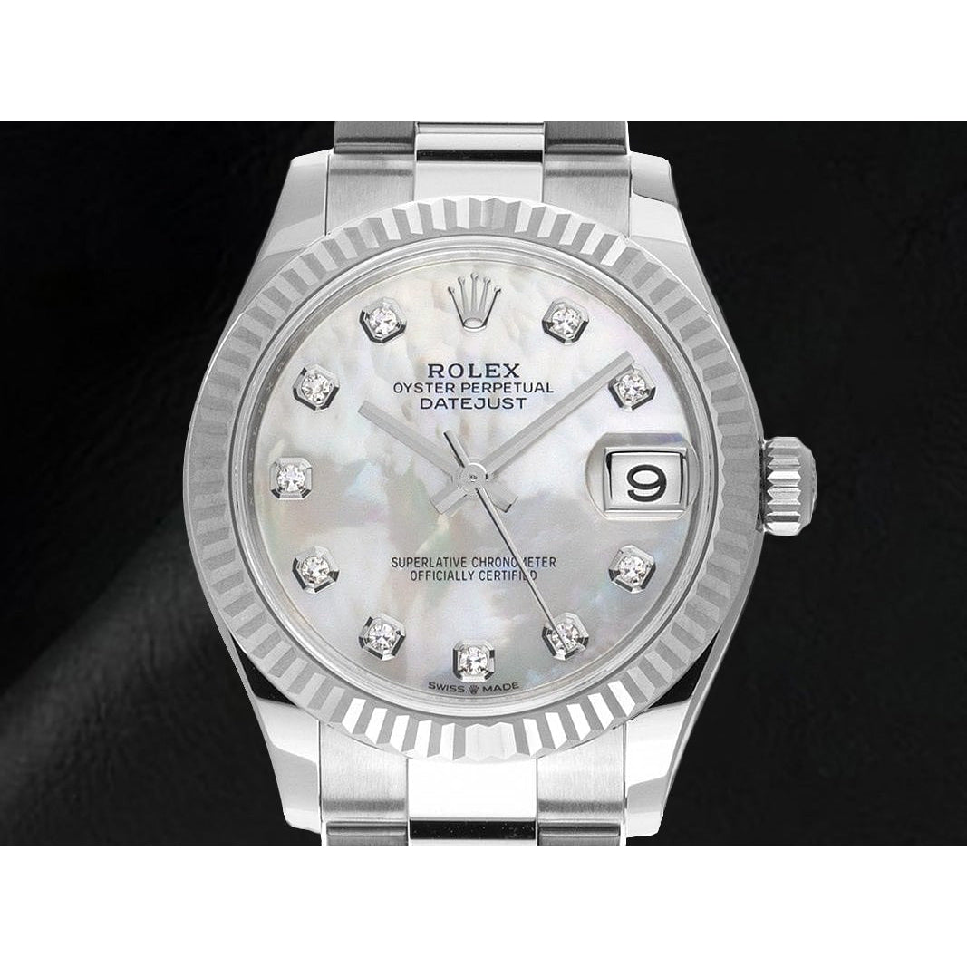 Montre pour homme Rolex Datejust 31 en acier nacre et or blanc