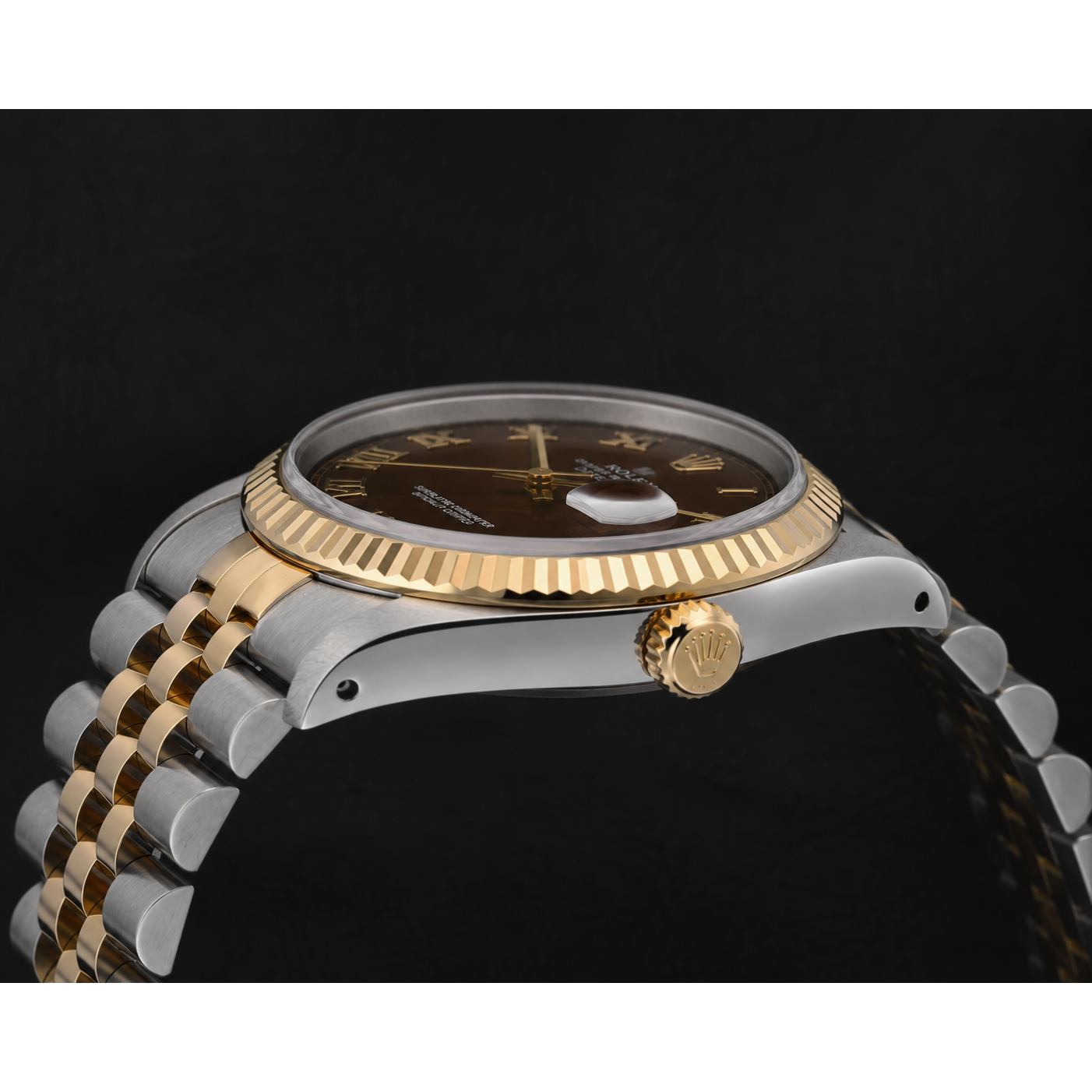 Montre Rolex Datejust 31 mm pour femme, bicolore chocolat, cadran à chiffres romains