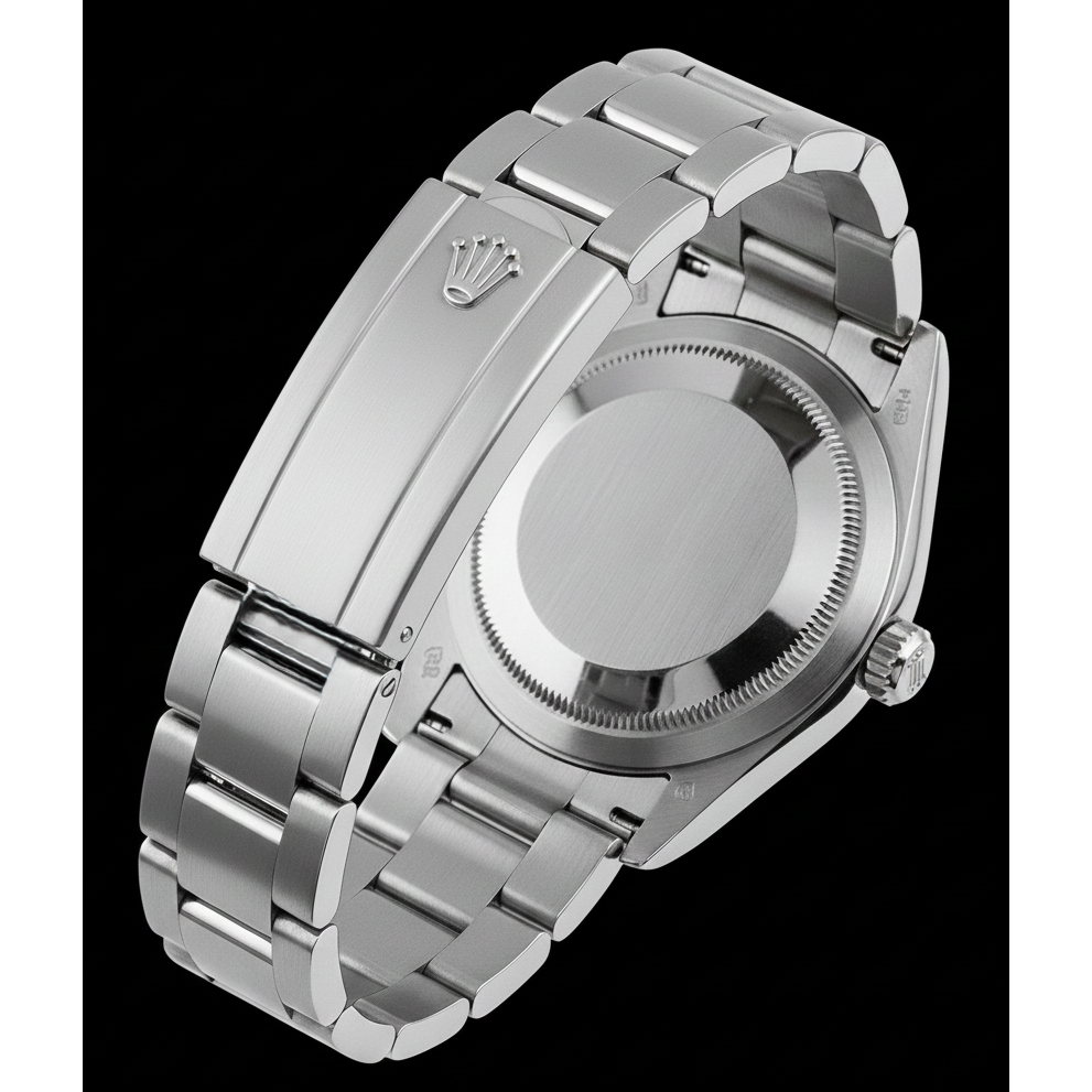 Montre Dame-Datejust Rolex en acier inoxydable à cadran romain bleu