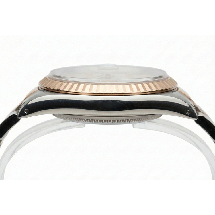 Montre Dame Champagne Bâton Cadran Rolex Lunette Or Jaune Jubilé