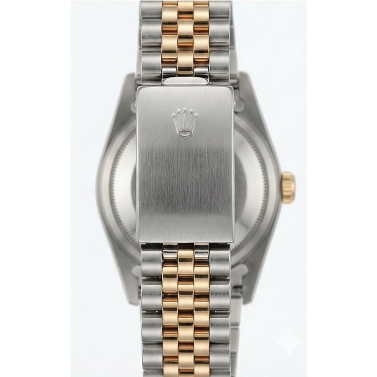 Montre Dame Champagne Bâton Cadran Rolex Lunette Or Jaune Jubilé