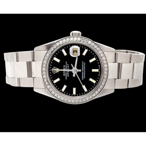 Montre Datejust avec lunette en diamant