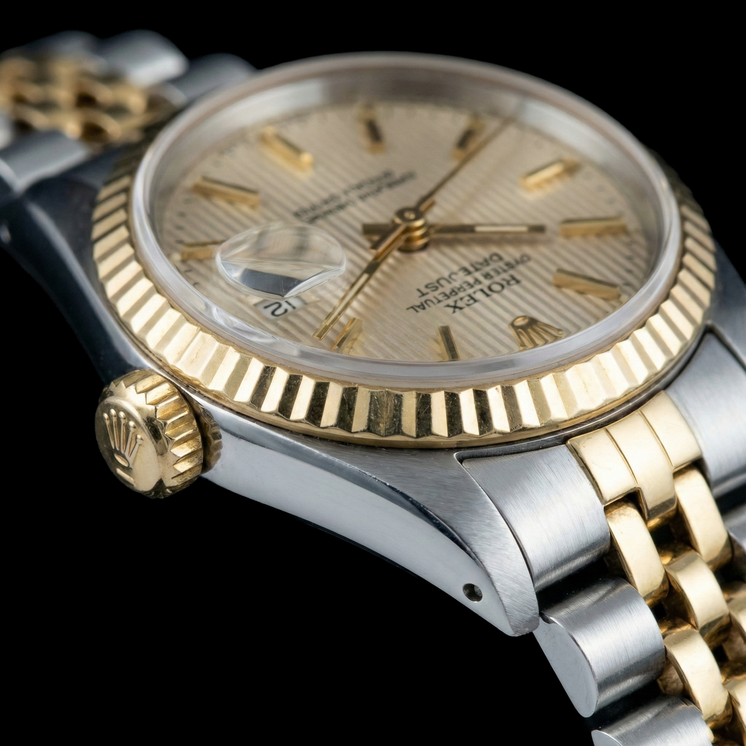 Montre Datejust pour femme, cadran blanc, jubilé en acier inoxydable et or, Rolex