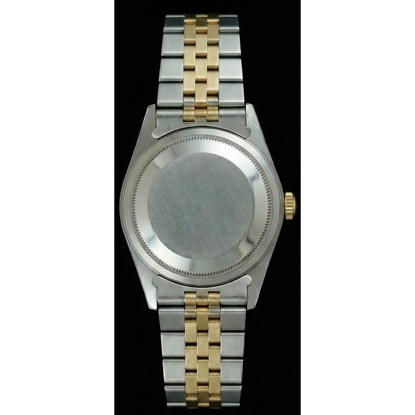 Montre Femme Datejust à Lunette Cannelée Bicolore Cadran Romain Bleu Rolex