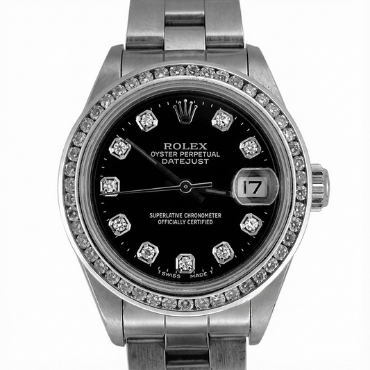 Montre Femme Rolex Bracelet huître Magnifique date juste Rolex
