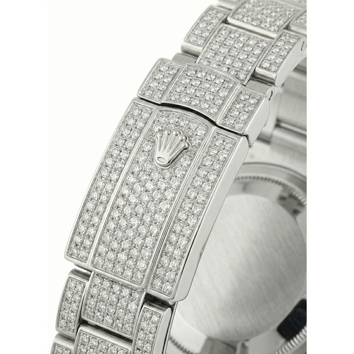 Montre Femme Rolex Datejust Bracelet Plein Diamants 12 Carats