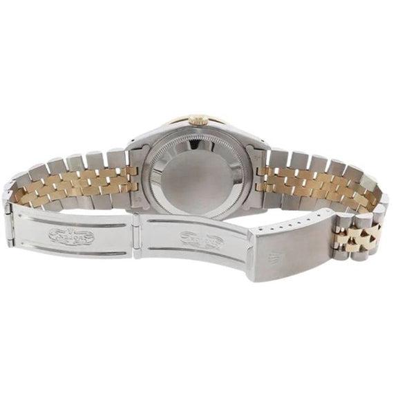 Montre Jubilé Bicolore Lunette Cadran Diamant Rolex Datejust réglage rapide