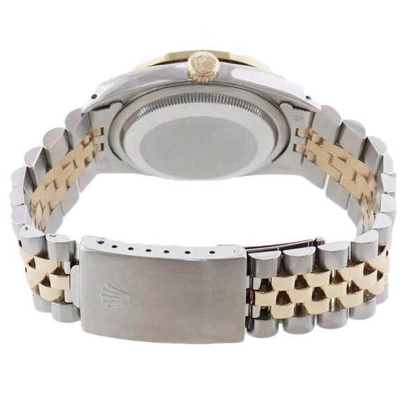 Montre Jubilé Bicolore Lunette Cadran Diamant Rolex Datejust réglage rapide