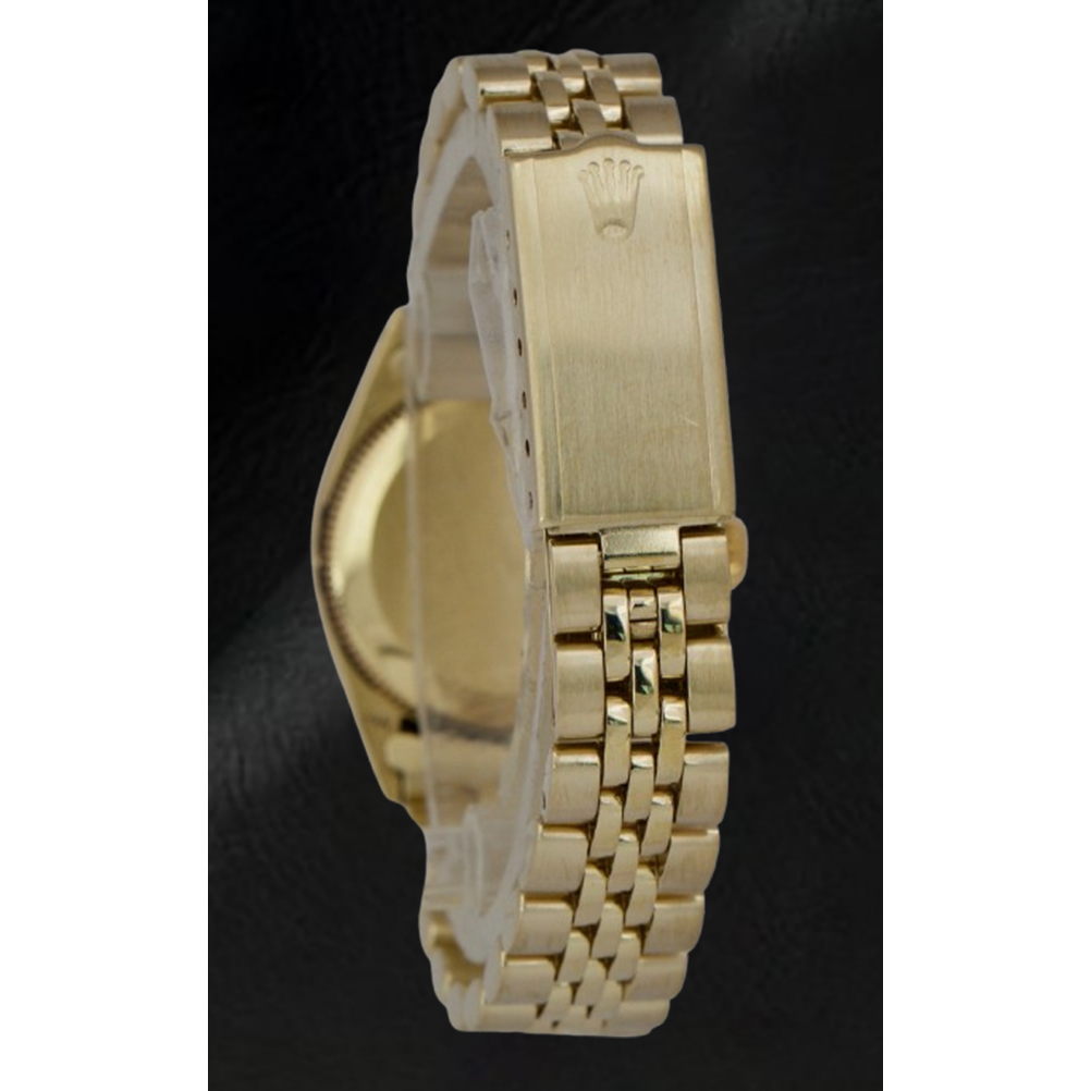 Montre Rolex 24 mm avec cadran champagne en or jaune