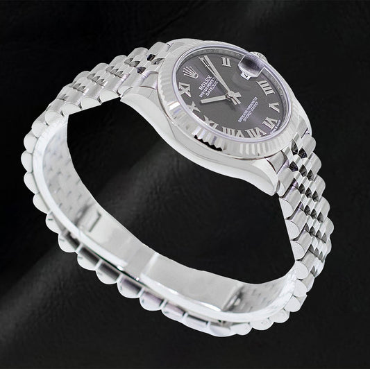 Montre Rolex 278274 Date-just 31 mm avec cadran romain en rhodium foncé