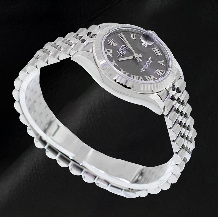 Montre Rolex 278274 Date-just 31 mm avec cadran romain en rhodium foncé