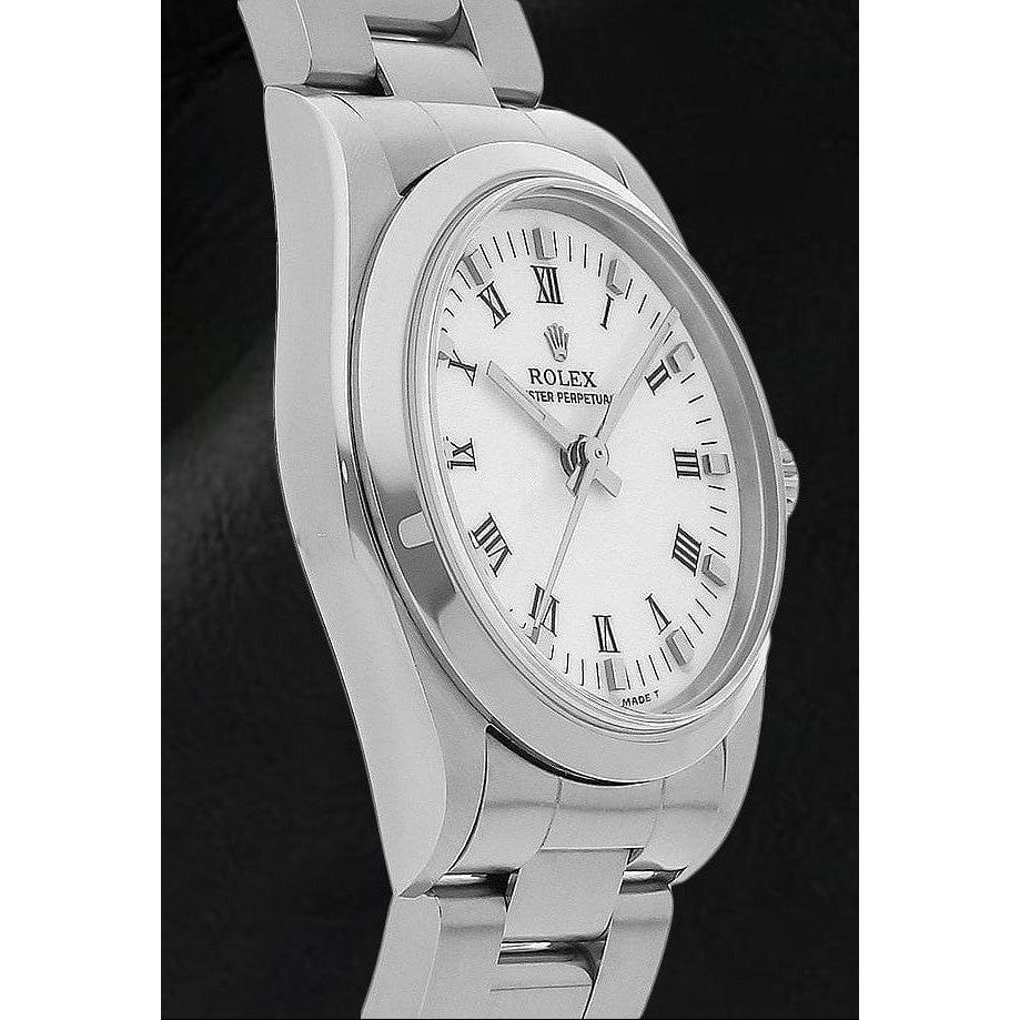 Montre Rolex 31 mm pour femme avec cadran blanc romain