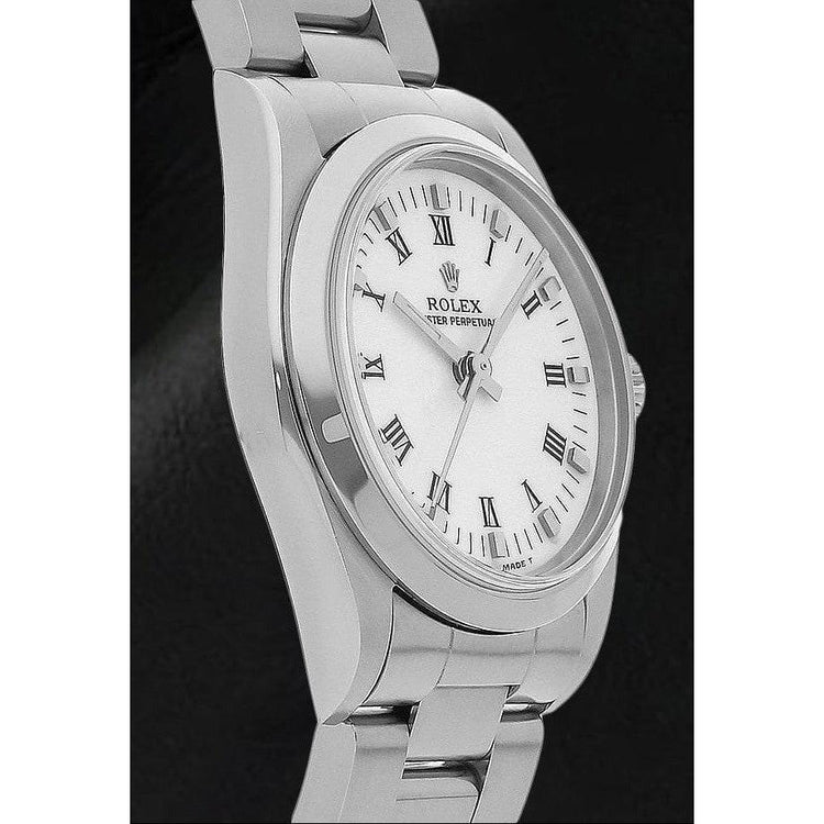 Montre Rolex 31 mm pour femme avec cadran blanc romain