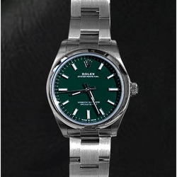 Montre Rolex 31 mm pour homme, modèle, verte et lumineuse