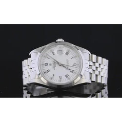 Montre Rolex 34 mm Date Cadran Noir Bracelet En Acier Inoxydable