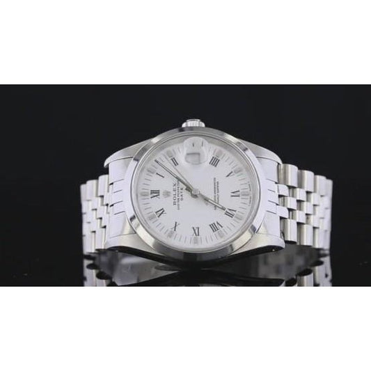 Montre Rolex 34 mm Date Cadran Noir Bracelet 
