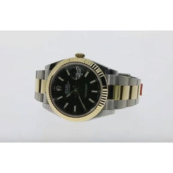 Montre Rolex Cadran Noir Datejust Ii Bracelet huître acier inoxydable & Or