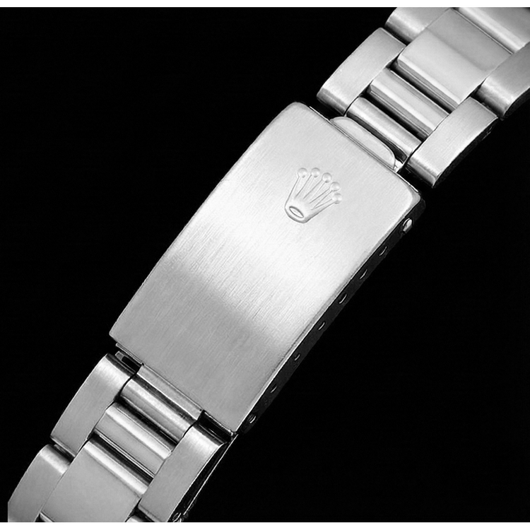 Montre Rolex à Cadran Rose Lunette En Diamant Personnalisée Taille Moyenne 31 mm Sans date acier inoxydable
