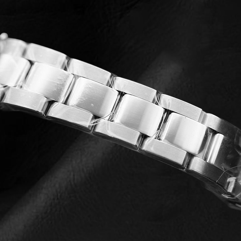 Montre Rolex Dame Date-just saumon en acier à cadran romain