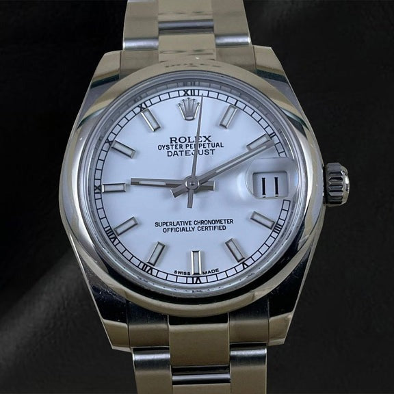 Montre Rolex Date-just 31 mm en acier inoxydable pour femme
