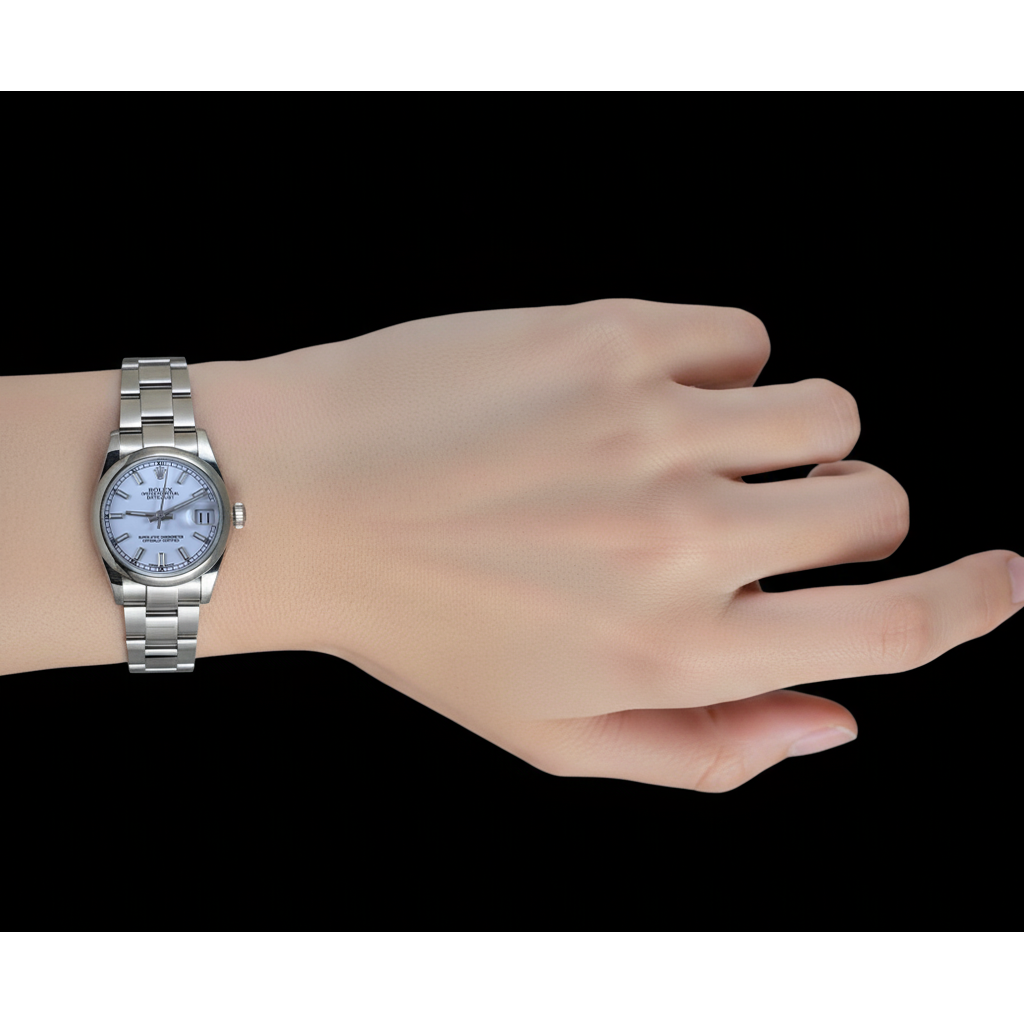 Montre Rolex Date-just 31 mm en acier inoxydable pour femme P4