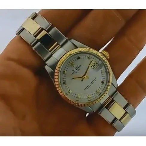 Montre Rolex Date 34 mm Cadran Blanc 