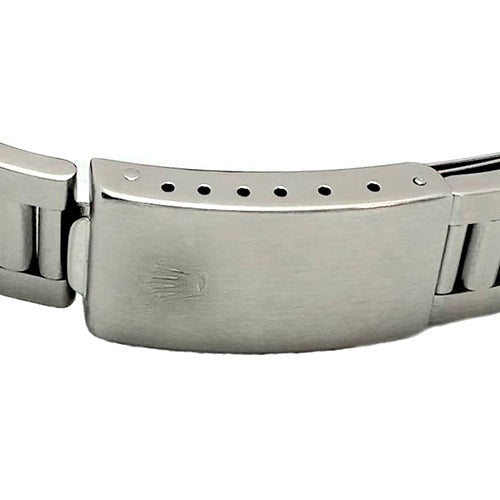 Montre Rolex Date en acier inoxydable avec cadran en nacre blanche
