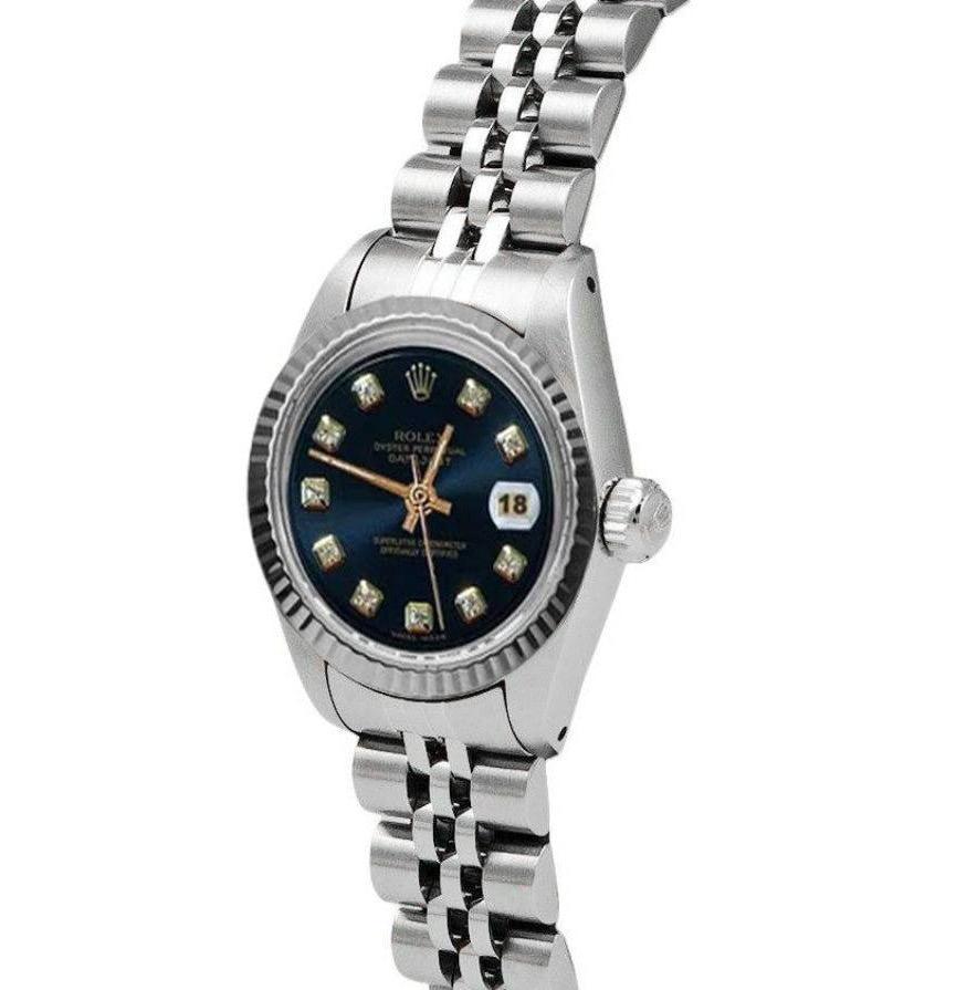 Montre Rolex Datejust 26 mm avec cadran bleu diamant