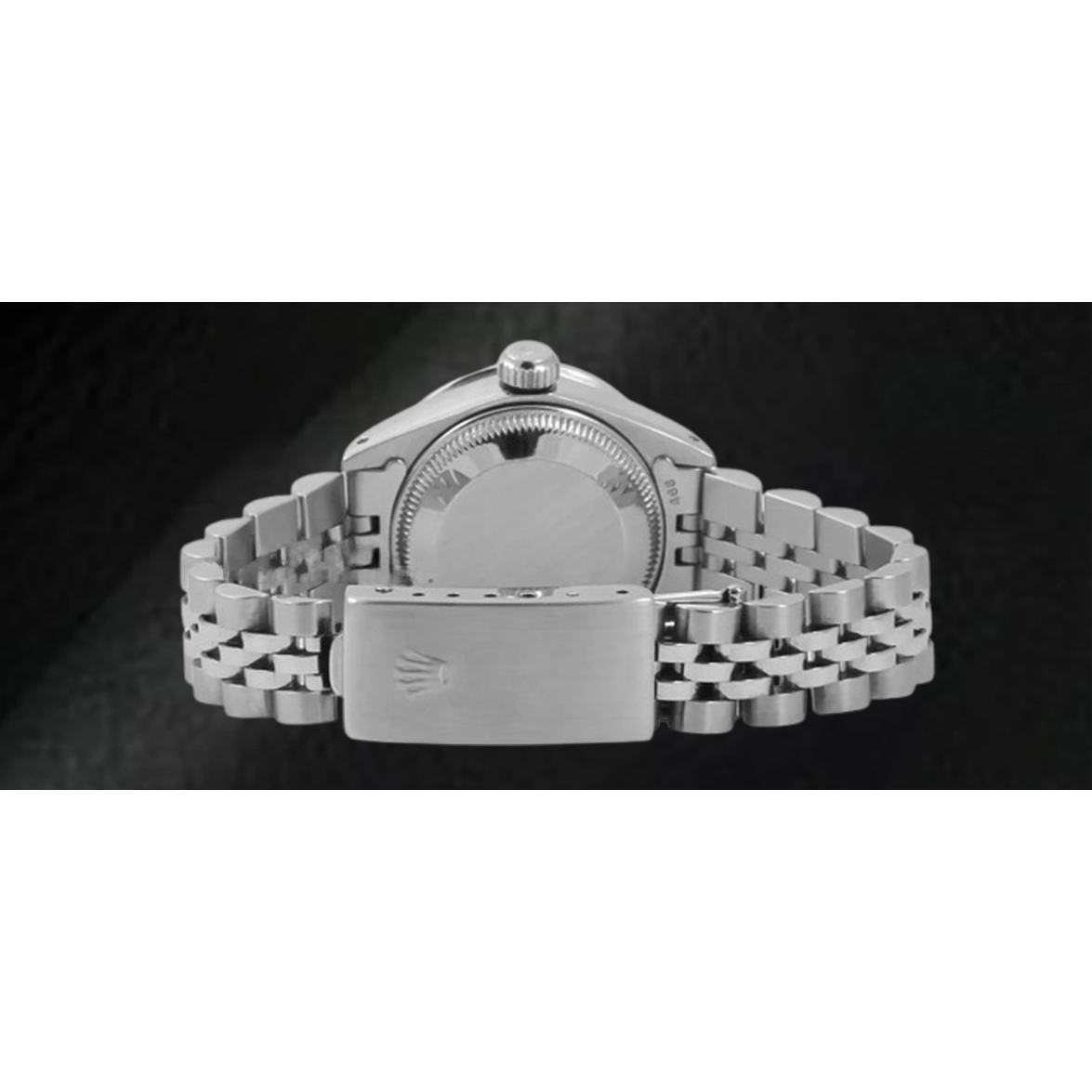 Montre Rolex Datejust 26 mm avec cadran en nacre blanche et lunette en diamant en acier inoxydable