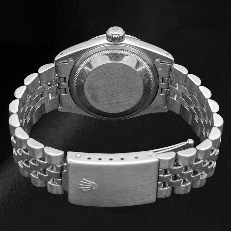 Montre Rolex Datejust 26 mm pour femme avec cadran noir en acier inoxydable