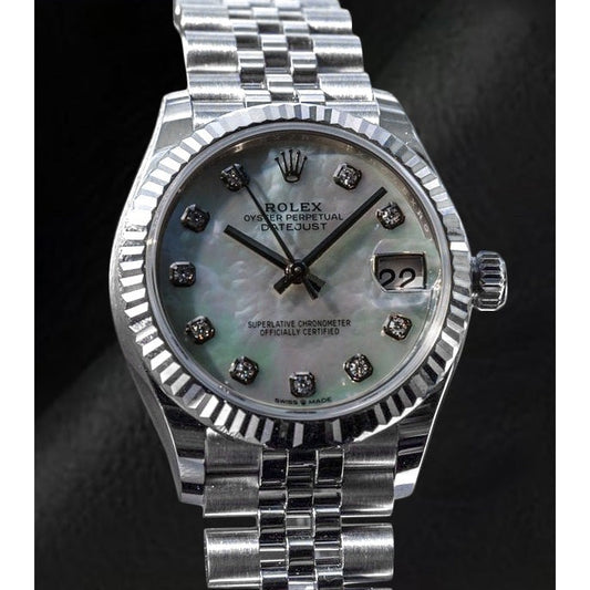 Montre Rolex Datejust 31 mm avec diamants en nacre