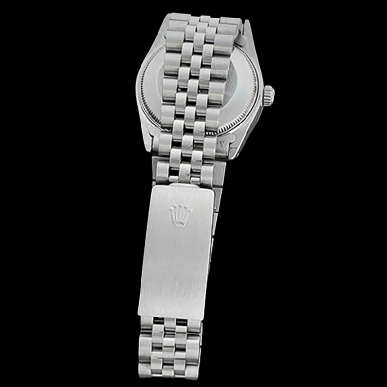 Montre Rolex Datejust 31 mm en acier inoxydable avec cadran noir