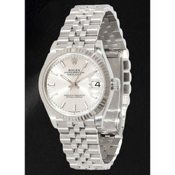 Montre Rolex Datejust 31 mm pour femme, argentée et lumineuse