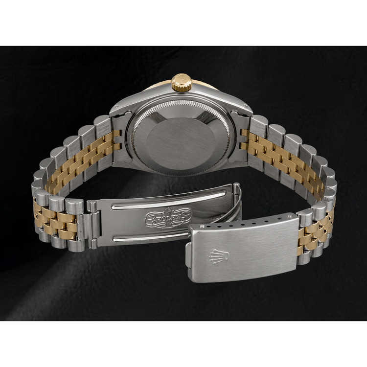 Montre Rolex Datejust 31 mm pour femme, cadran noir bicolore à chiffres romains