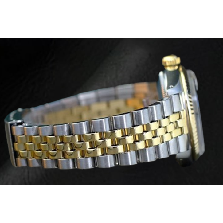 Montre Rolex Datejust 36 mm à cadran romain argenté bicolore