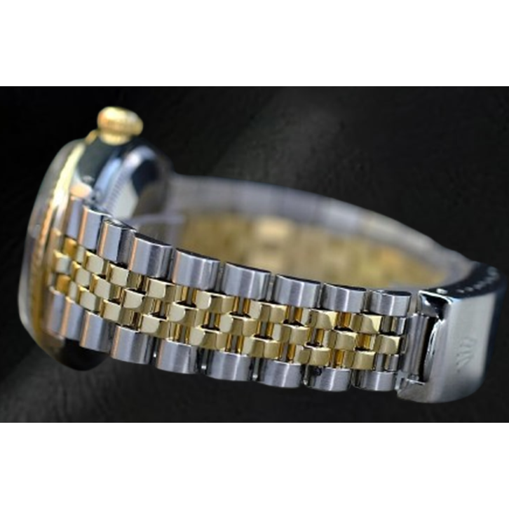 Montre Rolex Datejust 36 mm à cadran romain argenté bicolore