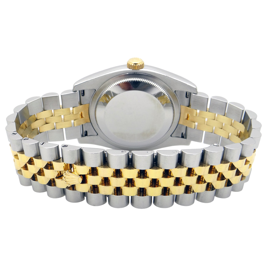 Montre Rolex Datejust 36 mm pour homme, cadran diamant, lunette cannelée, réglage rapide