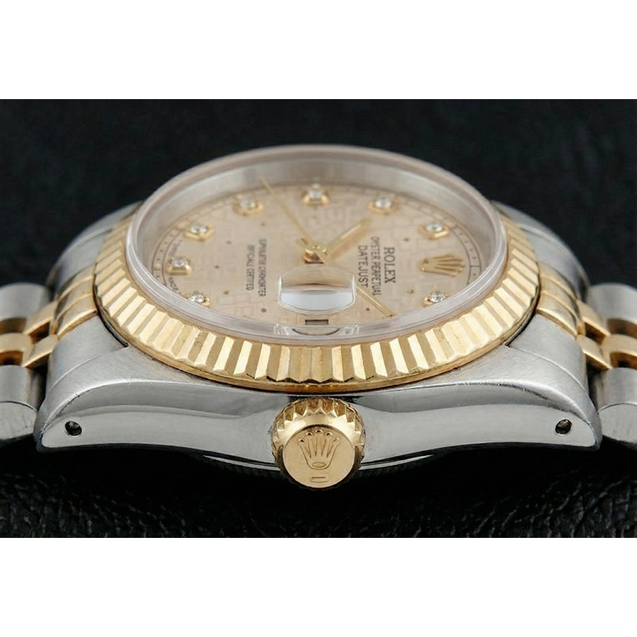 Montre Rolex Datejust Cadran Diamant Bicolore coiffer Jubilé Ivoire