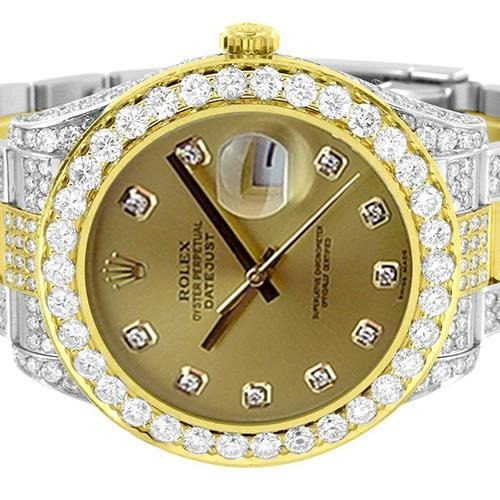 Montre Rolex Datejust En Diamant Entièrement Glacé 