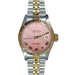 Montre Rolex Datejust Femme Bracelet acier inoxydable & Or Cadran Romain rosé