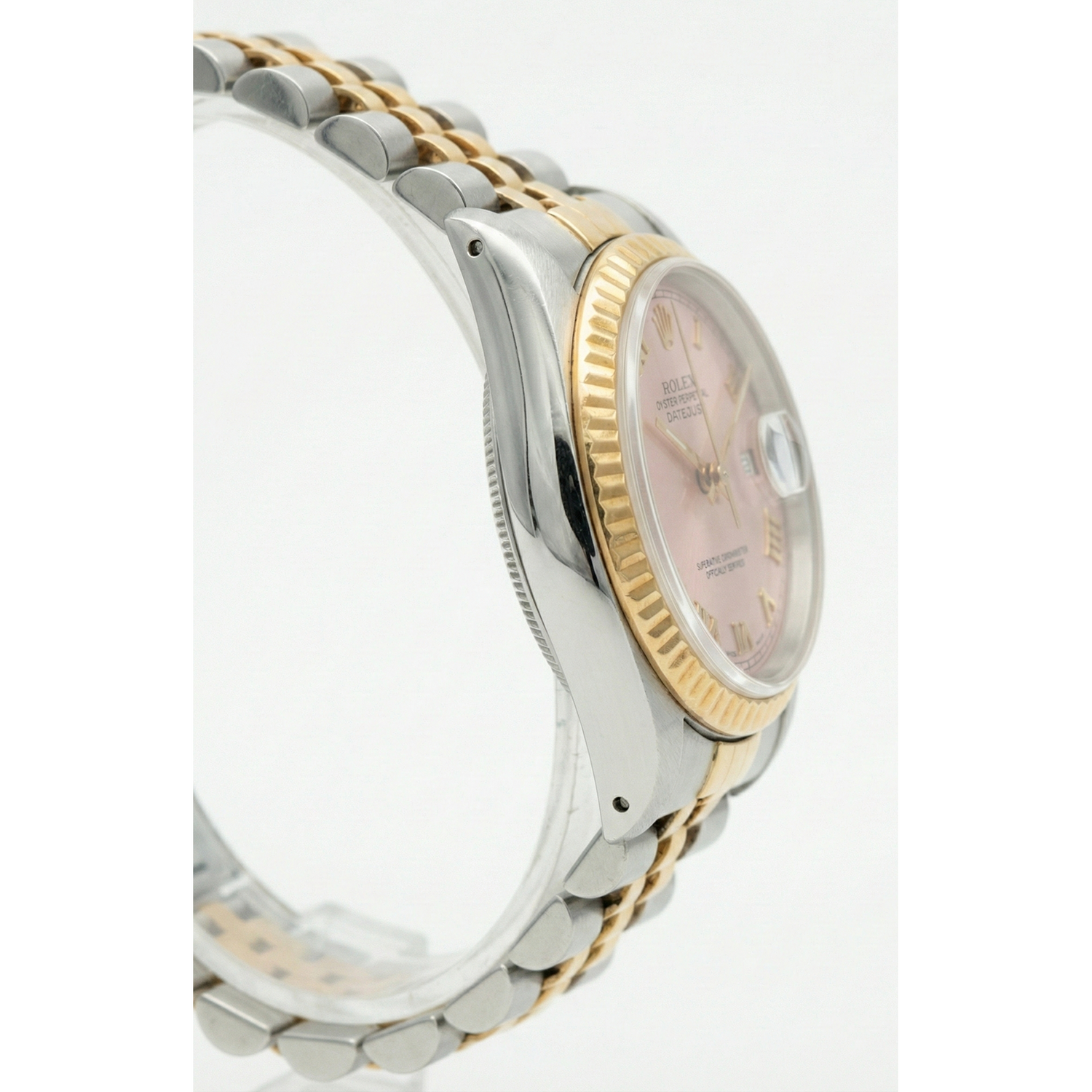Montre Rolex Datejust Femme Bracelet acier inoxydable & Or Cadran Romain rosé