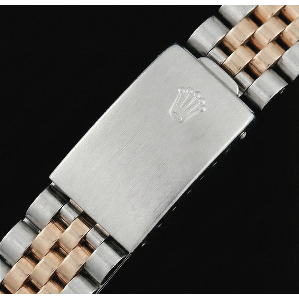 Montre Rolex Datejust Femme acier inoxydable et lunette cannelée en or jaune