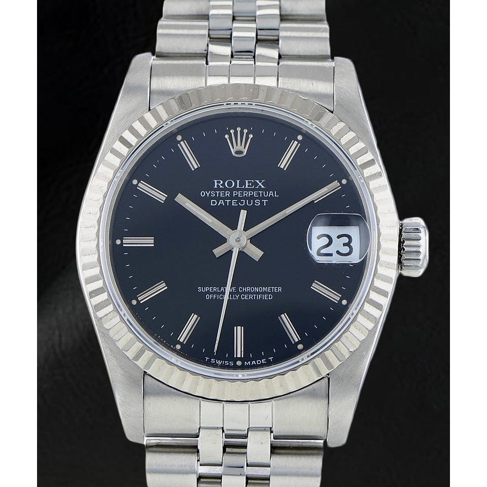 Montre Rolex Datejust Oyster Perpetual 31 mm en acier inoxydable pour homme 
