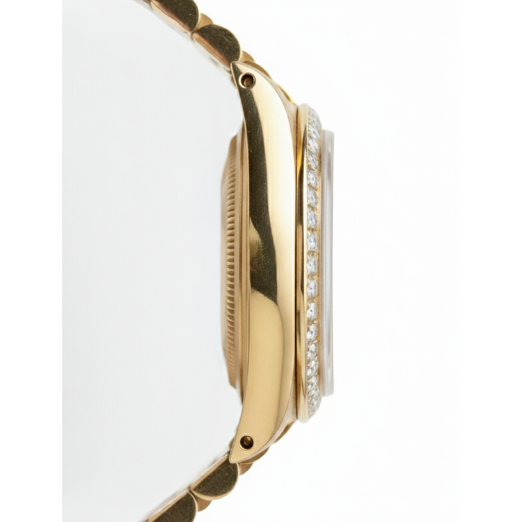 Montre Rolex Datejust Président still Bracelet Gris Cadran Romain or jaune Femme