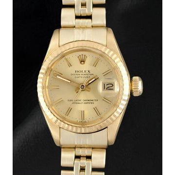 Montre Rolex Datejust President Style 26 mm en or jaune 